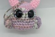 Handmade crochet monster keyring