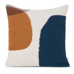 Ferm Living Kelim cushions x 5 ( 3 blue brown cream 2 yellow & pink)