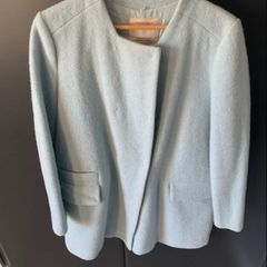 Zara baby blue wool coat