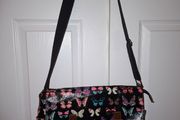 Butterfly printinting satchel messenger bag