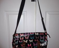 Butterfly printinting satchel messenger bag