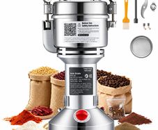 Stainless Steel  Electric Grain Mill Grinde High Speed 1500W Powder Machine