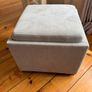 Gray Footstool and Tea Tray Image 3