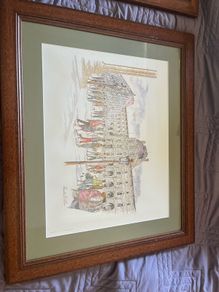Pair of large framed Paris France pictures
