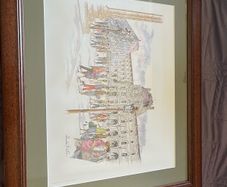 Pair of large framed Paris France pictures