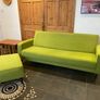 Genuine 1960s Mid-Century Green Sofa Chair 3piece Image 2