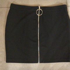 Black Skirt Zip Detail