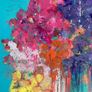 Large Original Abstract Floral Art Painting Irish abstract art Warm Aesthetic Image 9