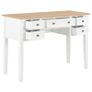 Writing Desk White 109.5x45x77.5 cm Wood Image 3