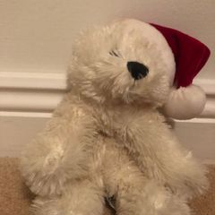 White Christmas teddy