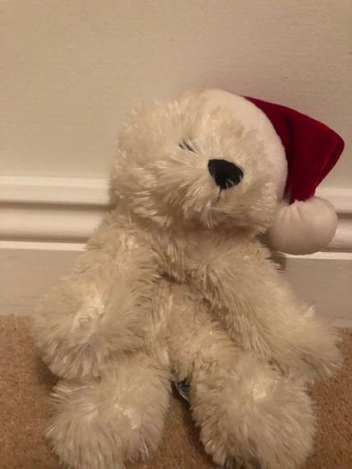 White Christmas teddy