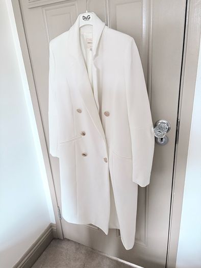 New with tags white snow queen coat from river island size 10