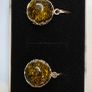 Vintage Style Sterling Silver Amber Drop Earrings Image 3
