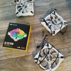 Corsair white QL120 LED fans (white fans)