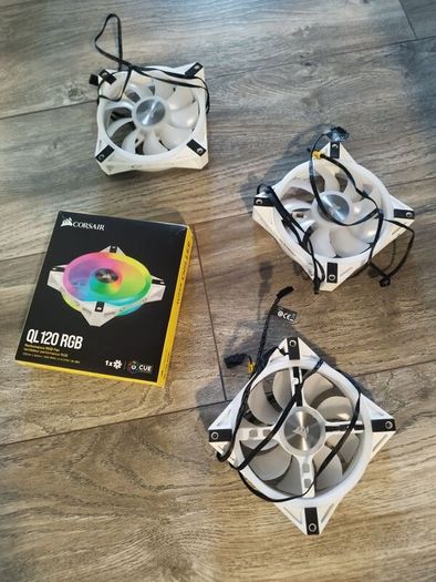 Corsair white QL120 LED fans (white fans)