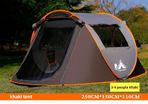 3-4 person Popup Tent - Orange & Grey