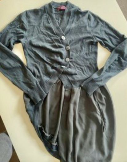 One step, asymmetric tunic cardigan, size S or M