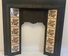 Beautiful Cast Iron Tiled Fireplace Insert