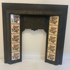 Beautiful Cast Iron Tiled Fireplace Insert