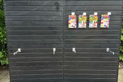Large Black Metal Slat Wall Shop Shelving Display