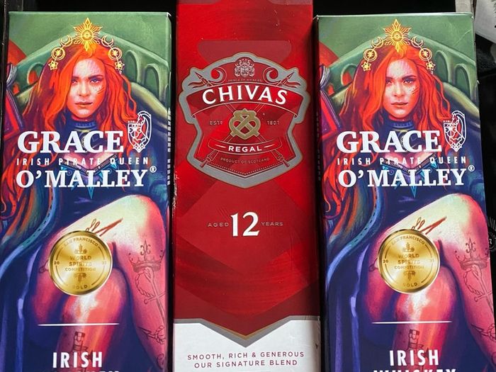 whiskey empty boxes