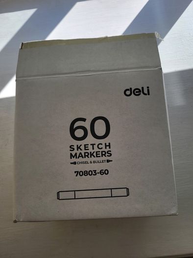 Deli Dual Tip Sketch Markers - 60 Pack