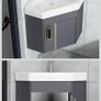 Bathroom ceramic corner sink Image 3