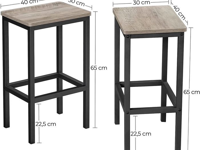 _Set of 2 Bar Stools Kitchen Chairs Kitchen Living Room Dining Room