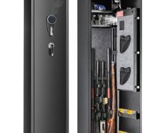 7-8 Rifles Gun Safe, Rifle Safe with Digital Keypad & Lock, Gun Storage Cabinet with Built-in Storage Locker, Removable Storage Shelf for Home Long