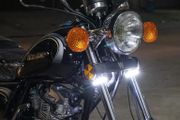 2pcs Flexible Switchback Dual-Colour White &amp; Amber Motorcycle