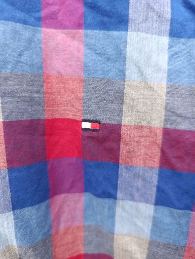 Tommy Hilfiger Vibrant Button Down Shirt Mens Large L Slim Fit