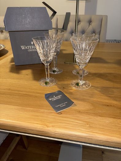 Waterford Crystal Mauve White Wine Glasses New in Box