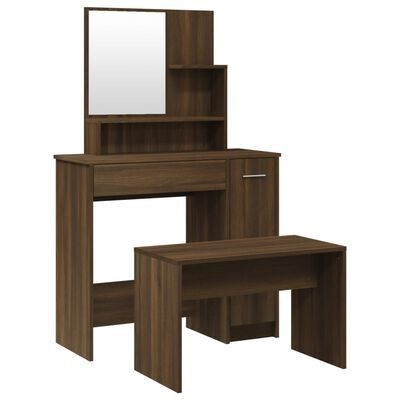 Dressing Table Set Brown Oak 86.5x35x136 cm (FREE SHIPPING)
