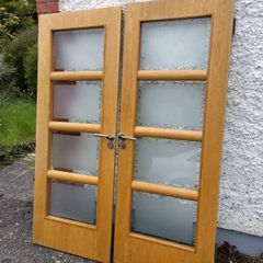 Solid oak interior double doors- High Quality