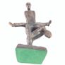 Mid century bronze figurine of gymnasts training Image 6