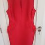 Red Dress with matching silver shoes and bag Image 6
