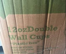 Double walled coffee takeaway cups