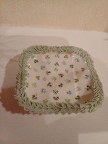 Irish Green Dresden Lace Mini Tray 8.5cm