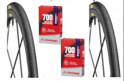 2 Mavic Aksion Tyres and 2 Tubes Bundle 700x23c