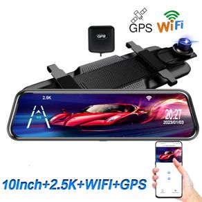 Dash Cam Touch GPS WIFI 24h Night Vision 10 Inch 2.5K Mirror Sony Camera Car DVR Black Box 70mai Dashcam