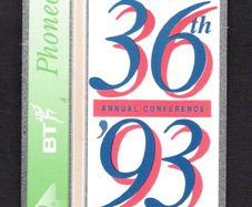 1993 United Kingdom 10 unit British Telecom MRS 36th Annual Conference 1993 (Landis & Gyr) Phone card