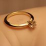 Gold plated Sterling Silver Half Carat Moissanite Solitaire Ring Image 10