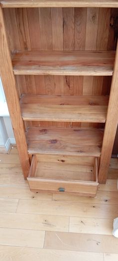 Solid Wood Bookcase with Storage Drawer Dublin 6