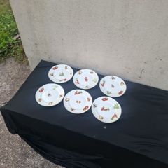 6 vegetables sides plates postage possible