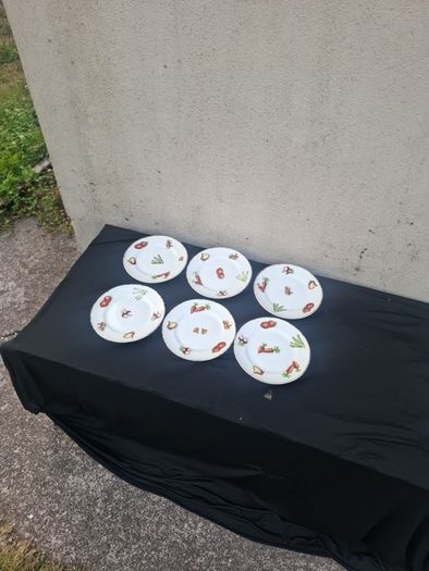6 vegetables sides plates postage possible