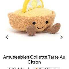 New JELLYCAT Colette Tarte Au Citron