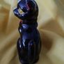 Vintage black cat ornament Redware figurine Halloween collectable Image 2