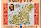 1987 Guernsey Duke of Richmond Survey of Guernsey Commemorative Stamps Miniature Sheet Mint Never Hinged (MNH)