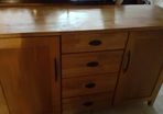 Oak Cabinet and mirror for sale
