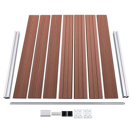 WPC Fence Panel 180x146 cm Brown